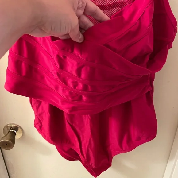 Red Adore Me 1 piece swimsuit. - Picture 2 of 5